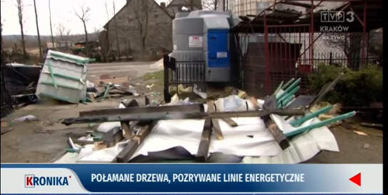 Ponad 1 800 zgłoszeń w Małopolsce w związku z wichurą