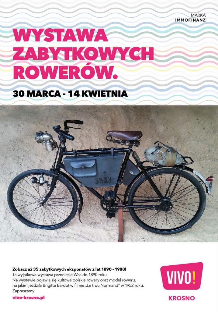 Wystawa zabytkowych rowerów w Krośnie