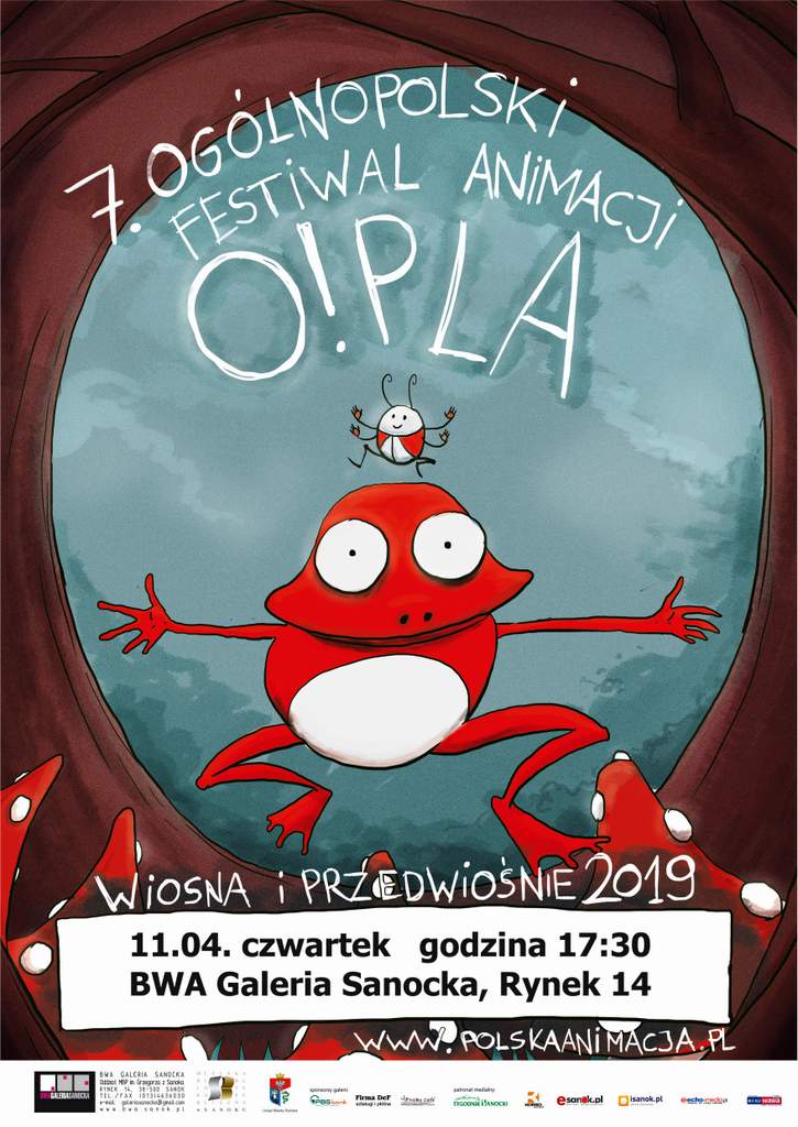BWA Galeria Sanocka zaprasza dzieci: 7. Ogólnopolski Festiwal Animacji O!PLA wiosna i przedwiośnie 2019