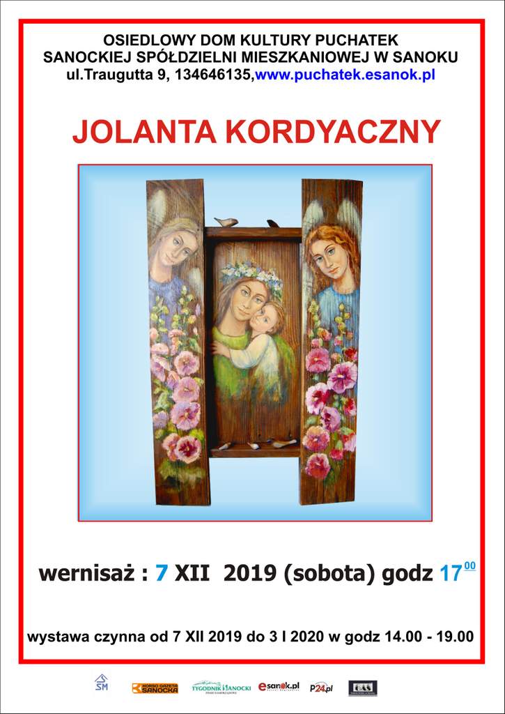 Malarstwo Jolanty Kordyaczny. Wernisaż 7 grudnia w ODK Puchatek