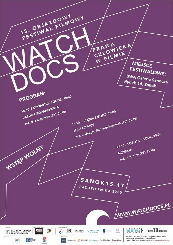 BWA Galeria Sanocka zaprasza na 18 edycję objazdowego Festiwalu WATCH DOCS