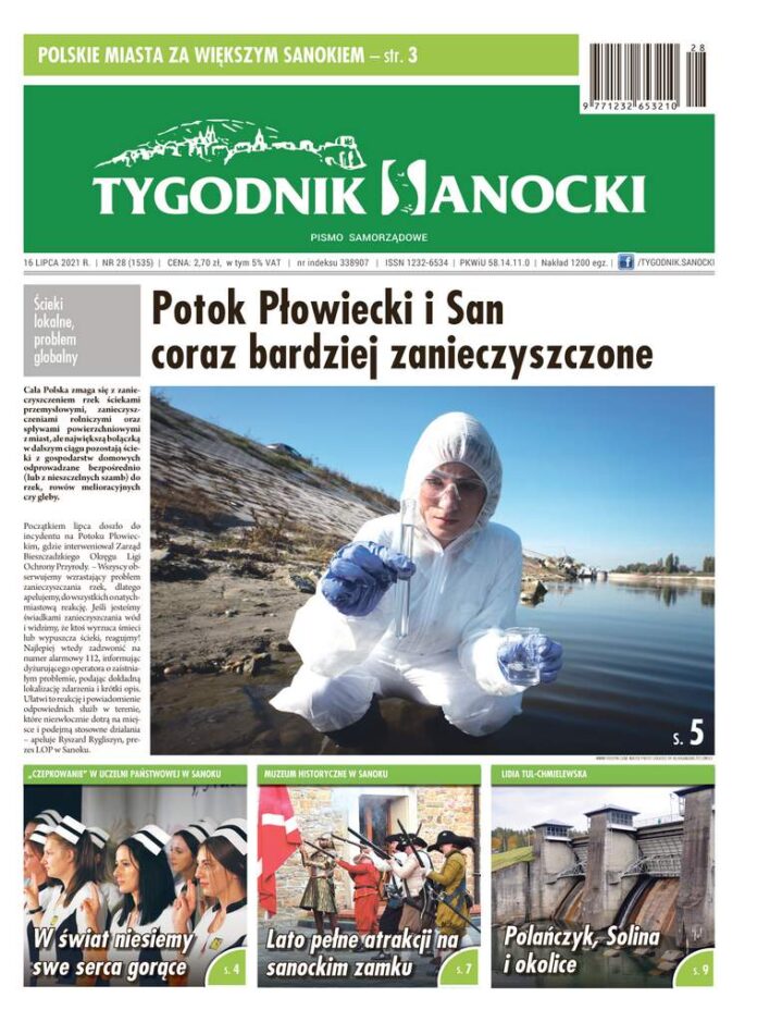 Potok Płowiecki i San coraz bardziej zanieczyszczone - co nowego w nowym Tygodniku Sanockim?