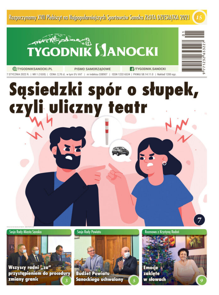 Sąsiedzki spór o słupek, czyli uliczny teatr - najnowszy numer Tygodnika  Sanockiego
