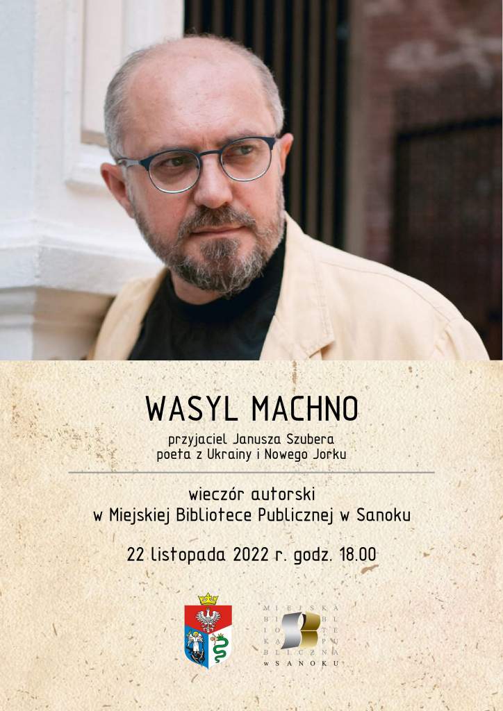 Zaproszenie na spotkanie z pisarzem Wasylem Machno