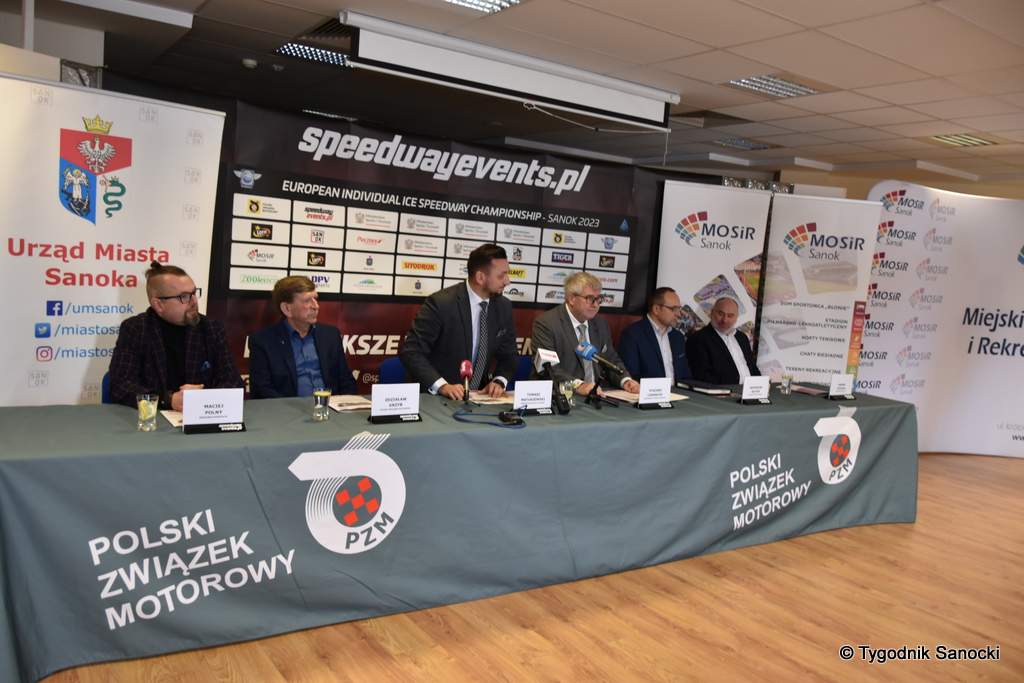 Konferencja prasowa dotycząca European Individual Ice Speedway Championship 2023