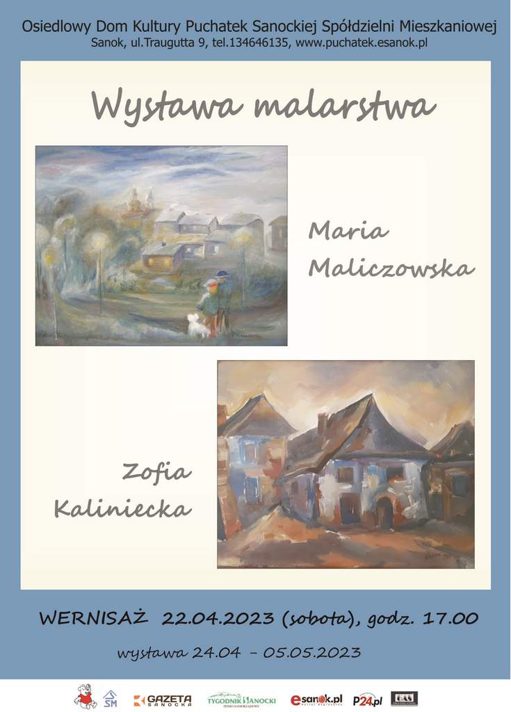Maria Maliczowska i Zofia Kaliniecka – zaproszenie na wernisaż i wystawę