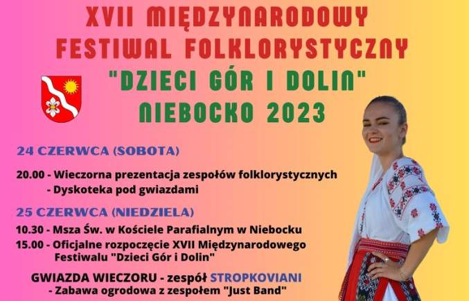 XVII Międzynarodowy Festiwal Folklorystyczny „Dzieci Gór i Dolin” Niebocko 2023