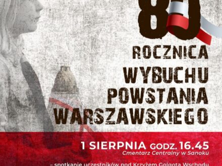 Zaproszenie na obchody 80. rocznicy wybuchu powstania warszawskiego