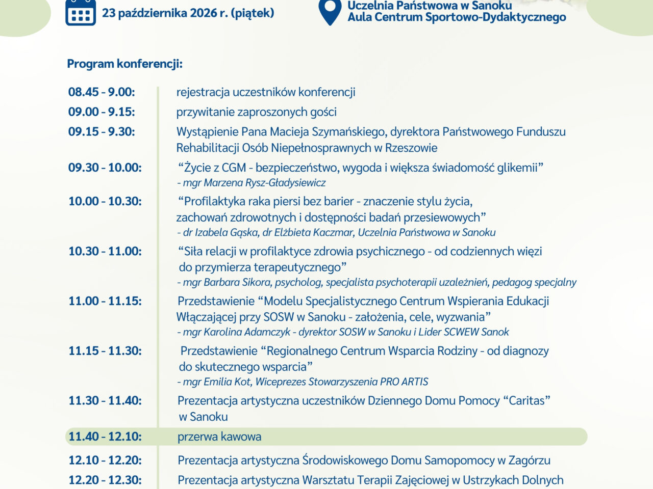 Konferencja „Sanok bez barier”